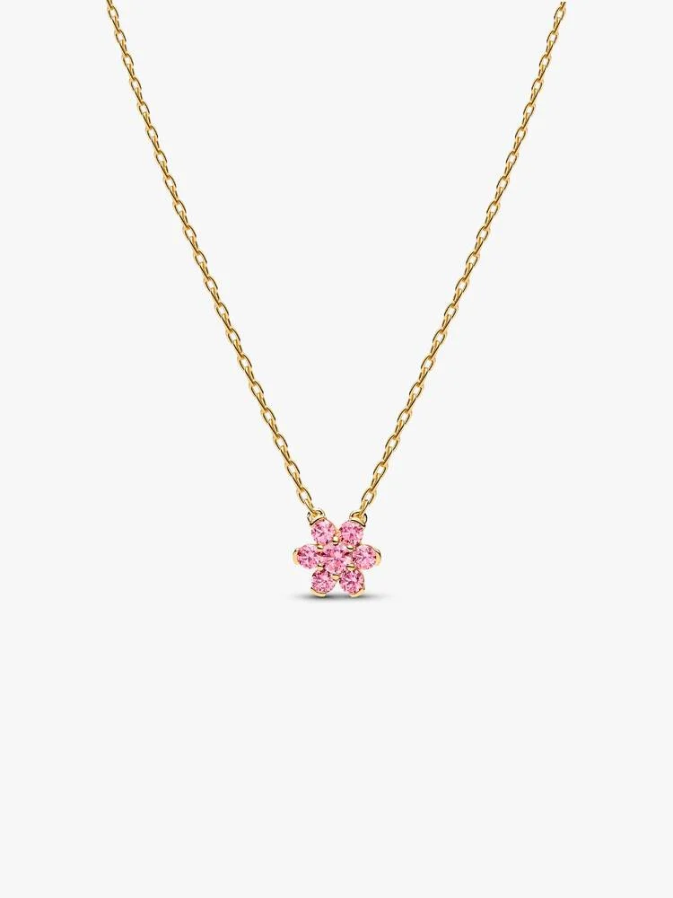 Collier à Pendentif Fleur Rose Scintillante Doré | Pandora