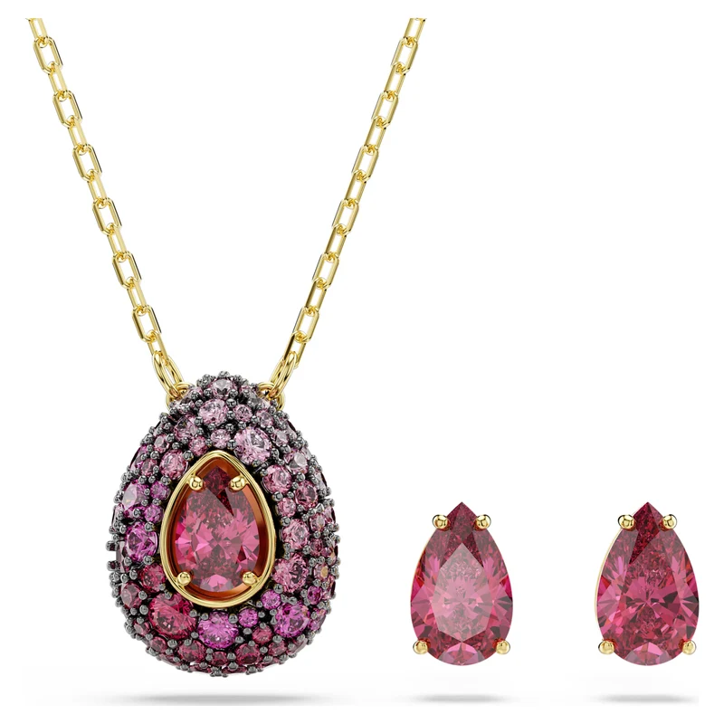 Parure Swarovski - Sublima - Taille poire - Rouge & Doré