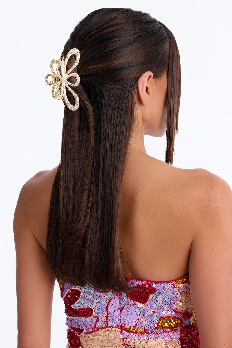 Glamour Girl 2 Piece Claw Clip Set - Ivory