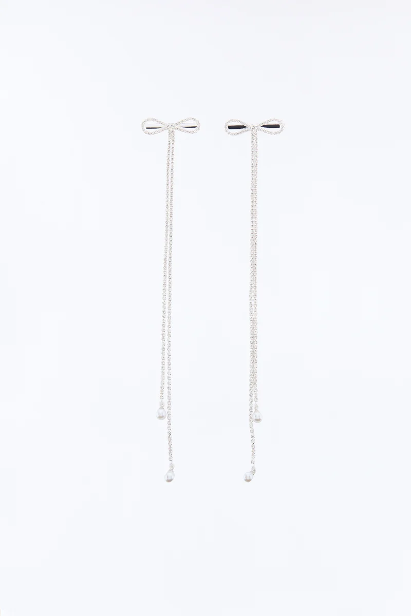 Wrapped In Sparkle 2 Piece Hair Clip Set - Silver