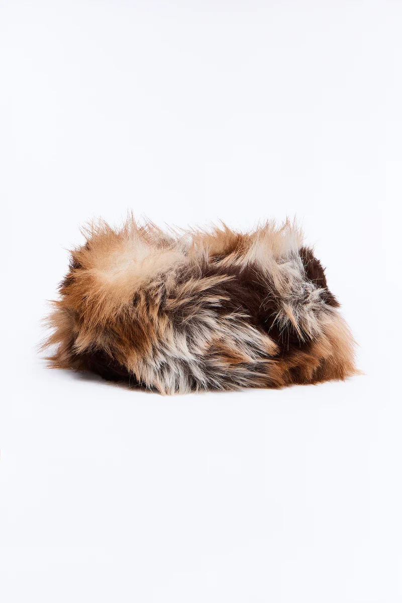 Plush Edit Faux Fur Headband - Brown/combo