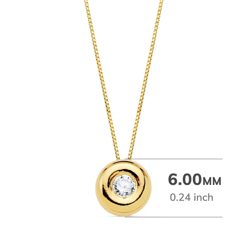 Collier chaton avec diamant 2,20 mm – Or jaune 18 carats | Azuline
