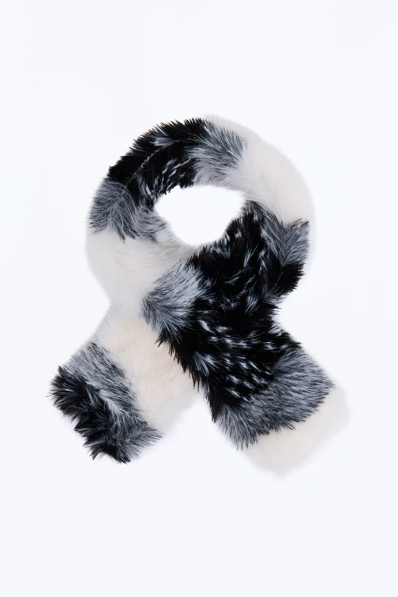Cloud Nine Faux Fur Scarf - Black/combo