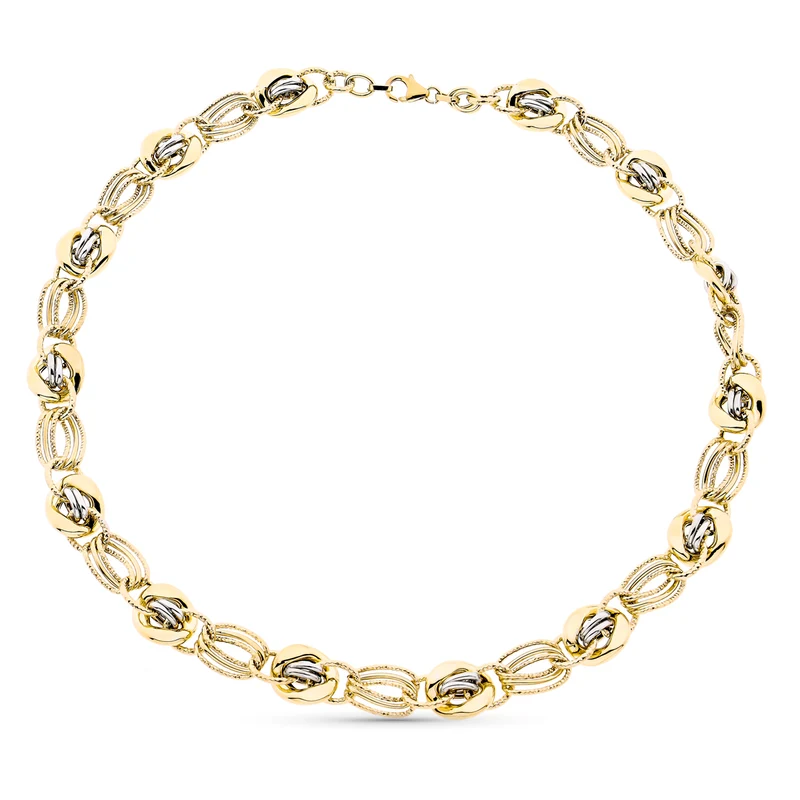Collier bicolore 9 carats 45 cm – Or massif | Azuline