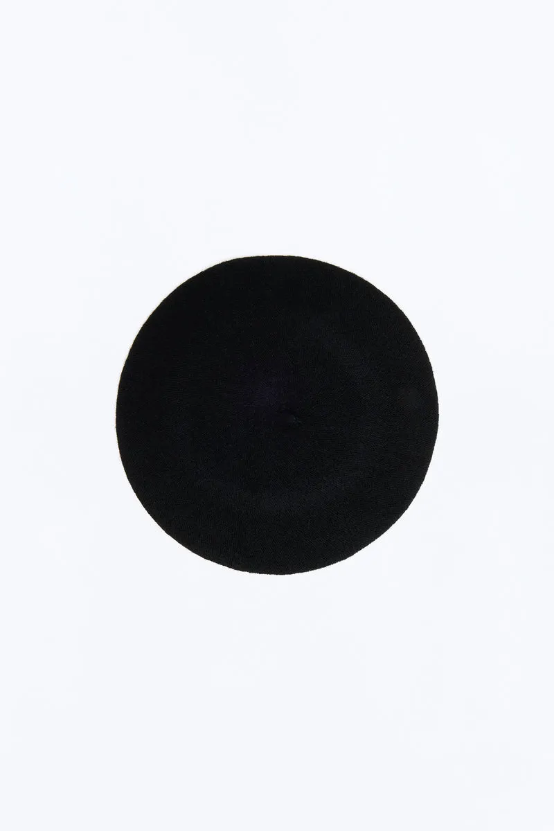 Cozy Couture Jeweled Beret - Black