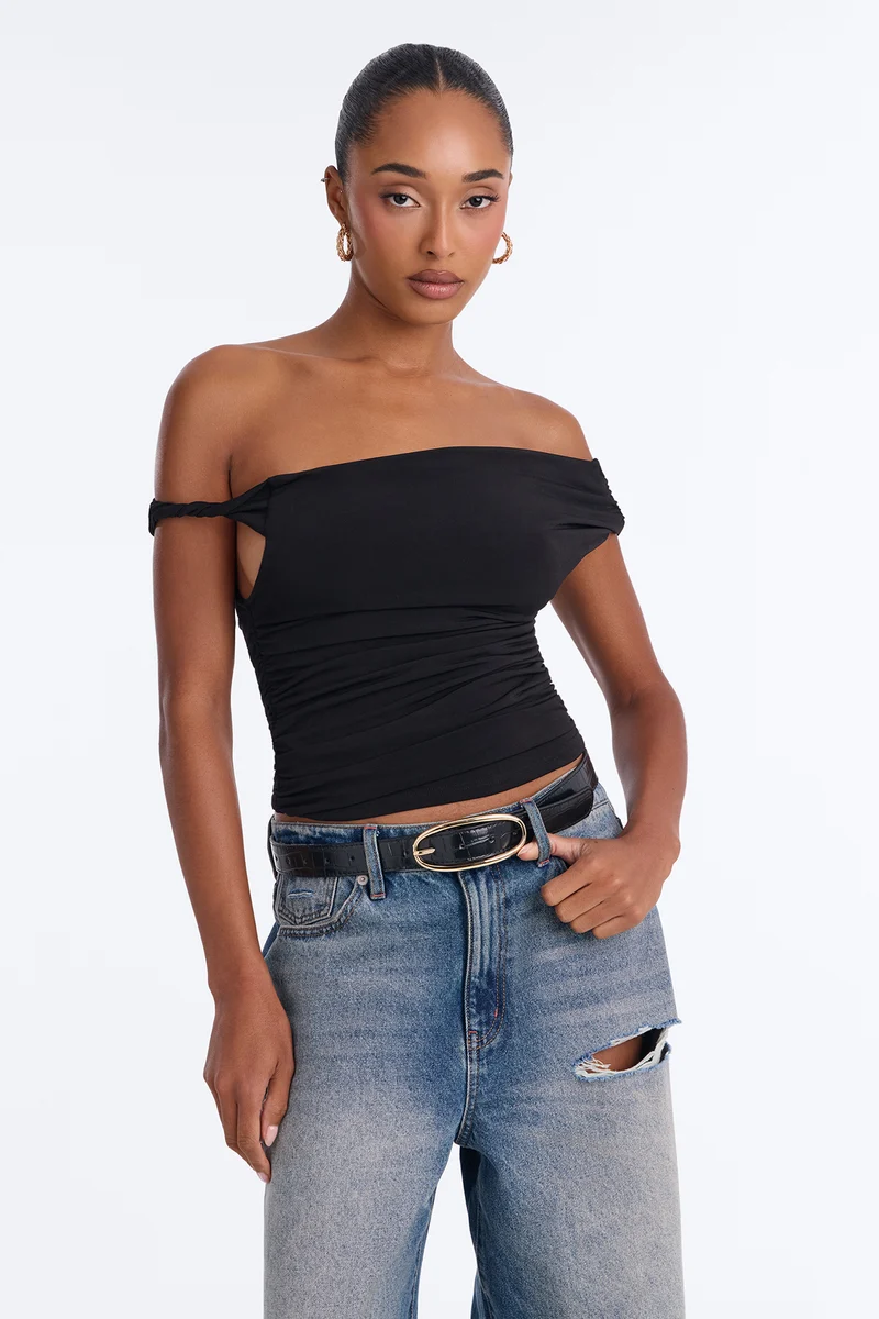 Wild Girl Faux Leather Belt - Black