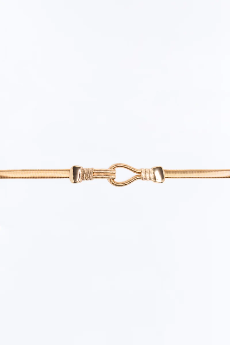 Knot Average Stretch Chain Belt - Gold