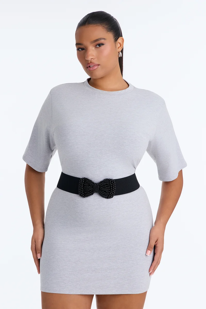 Doll Face Wide Stretch Belt - Black