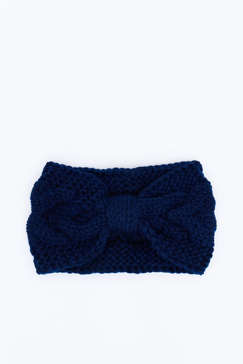 Big Bow Headband - Navy