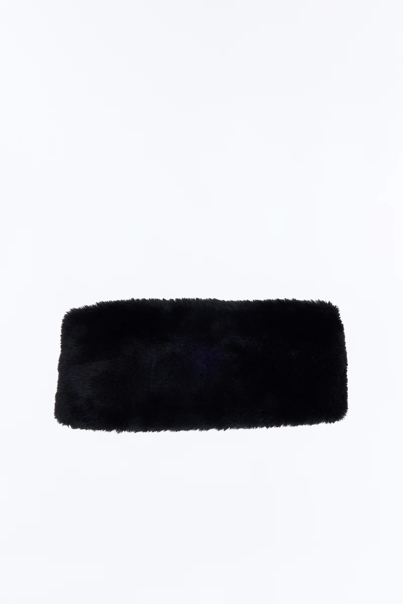 Slay The Slopes Faux Fur Headband - Black