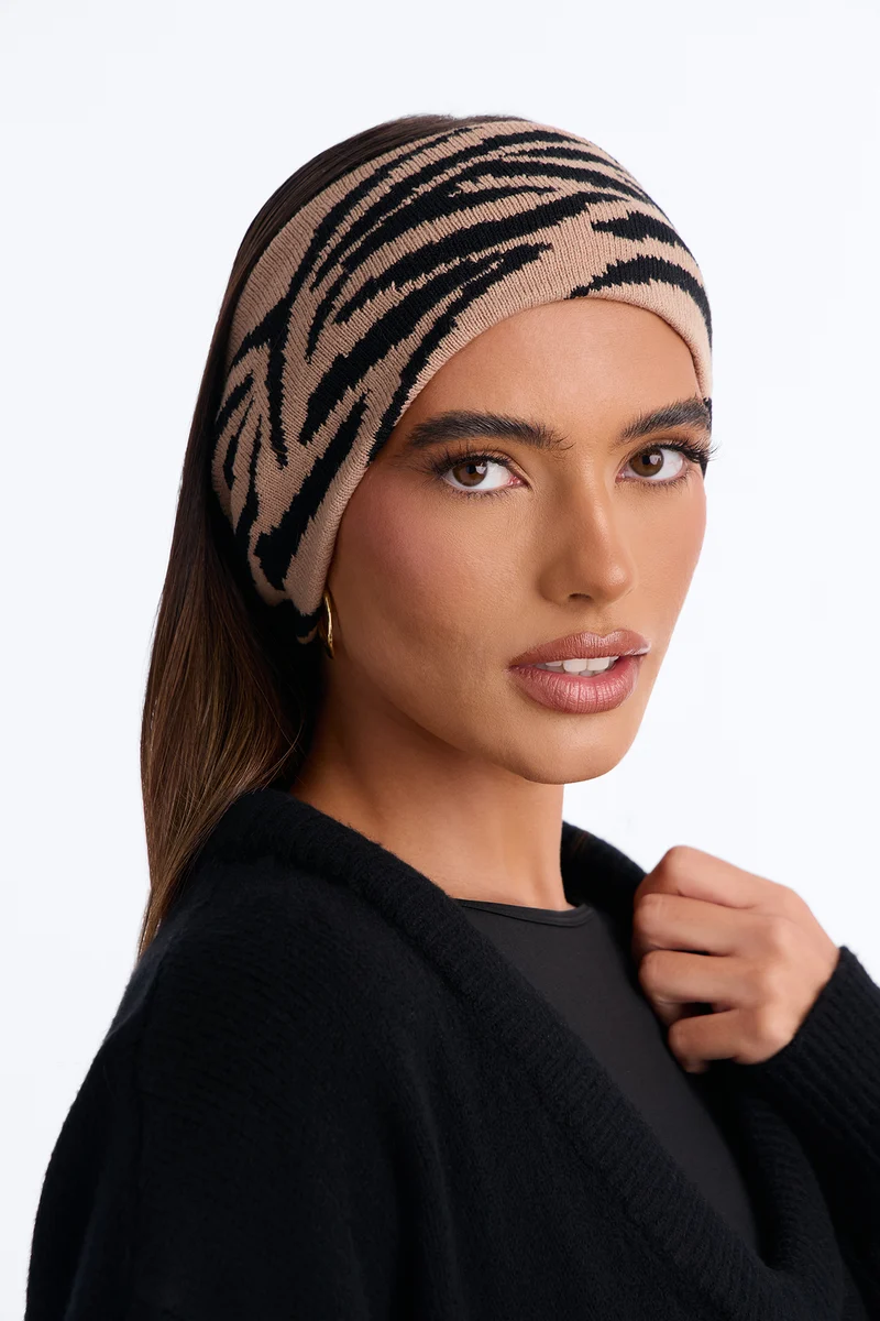 Wildlife Cutie Headband - Taupe/combo