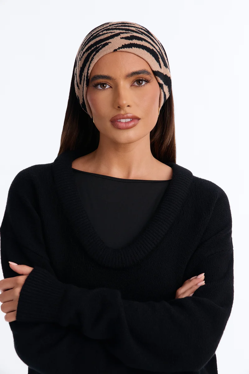 Wildlife Cutie Headband - Taupe/combo