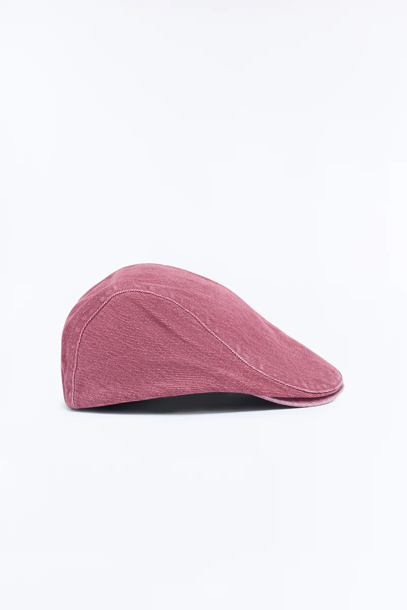 Indigo Avenue Denim Cabbie Hat - Burgundy
