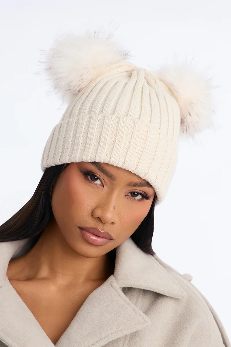 Knitted Up Beanie - Ivory