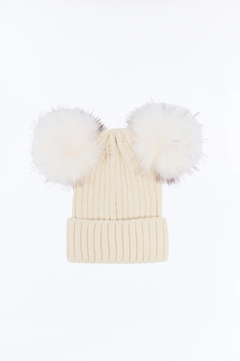 Knitted Up Beanie - Ivory
