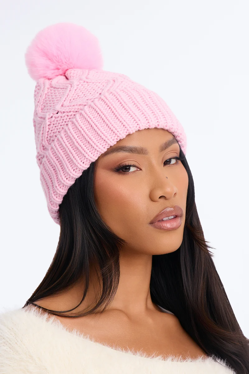 Meet Me For Coffee Beanie - Light Pink