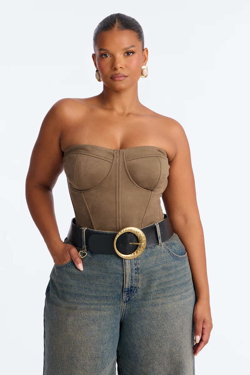 What Goes Around Faux Leather Wide Belt - Black