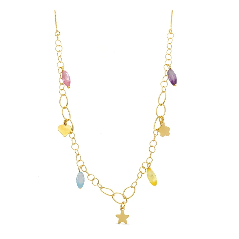 Collier Pierres Couleur – Or jaune 18 carats | Azuline