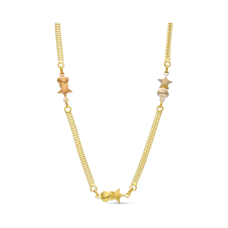 Collier étoiles tricolore – Or 18 carats | Azuline