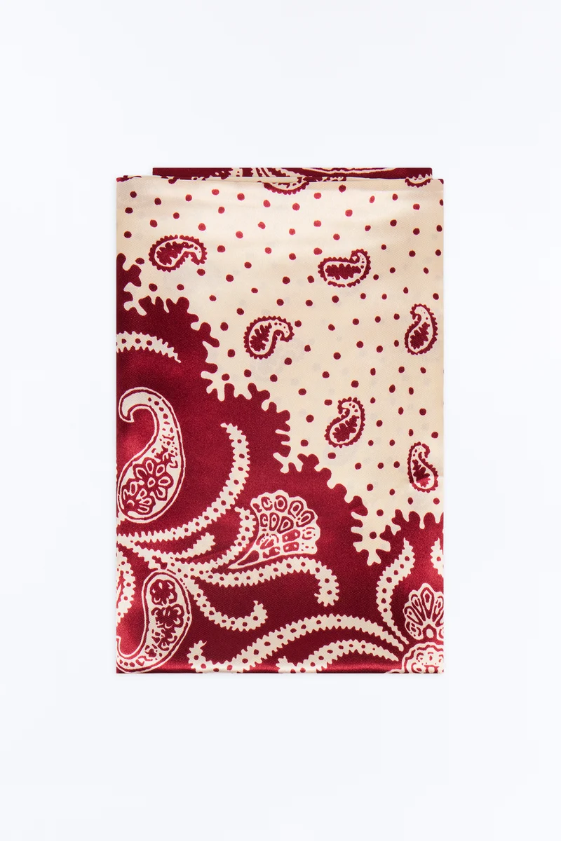 Leave Him On Read Head Scarf - Red/combo