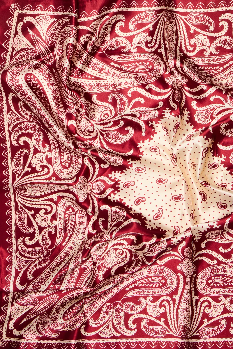 Leave Him On Read Head Scarf - Red/combo