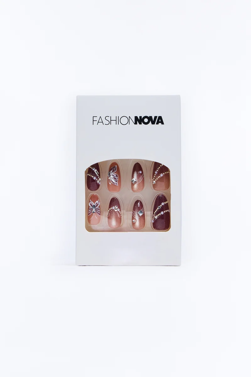 Delicate Wings Press On Nail Set - Pink/combo