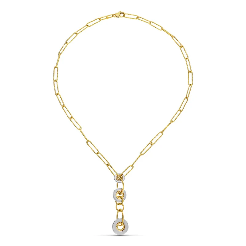 Collier motif cercles bicolore – Or 18 carats | Azuline