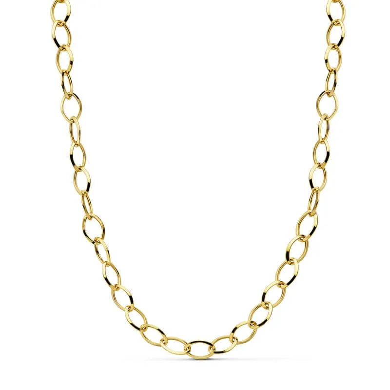 Collier creux en or jaune 18 carats 44cm – Or massif | Azuline