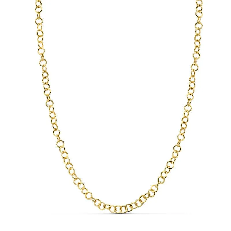 Collier creux or jaune 18 carats 44cm – Or massif | Azuline