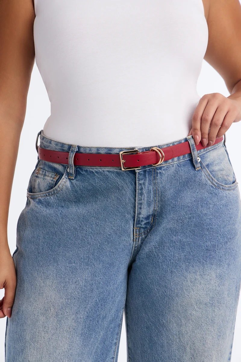 The Best Trio Belt Set - Burgundy/combo