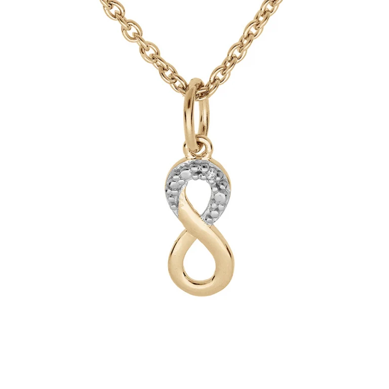 Collier infini texturé serti d’oxydes – Plaqué or | Azuline