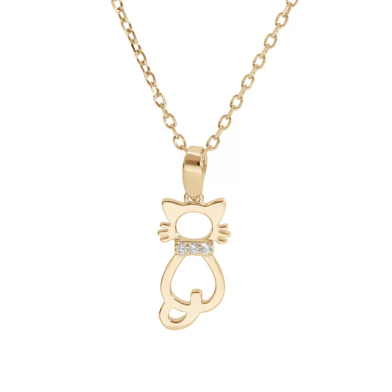 Collier chat ajouré – Plaqué or | Azuline