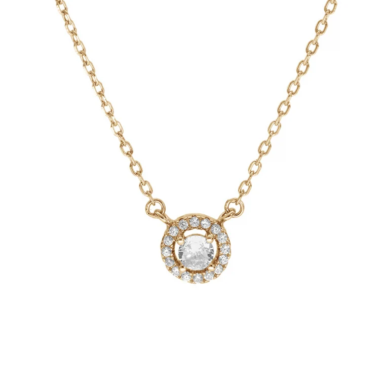 Collier cercle oxydes blancs – Plaqué or | Azuline