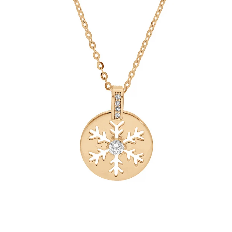 Collier flocon de neige oxydes – Plaqué or | Azuline