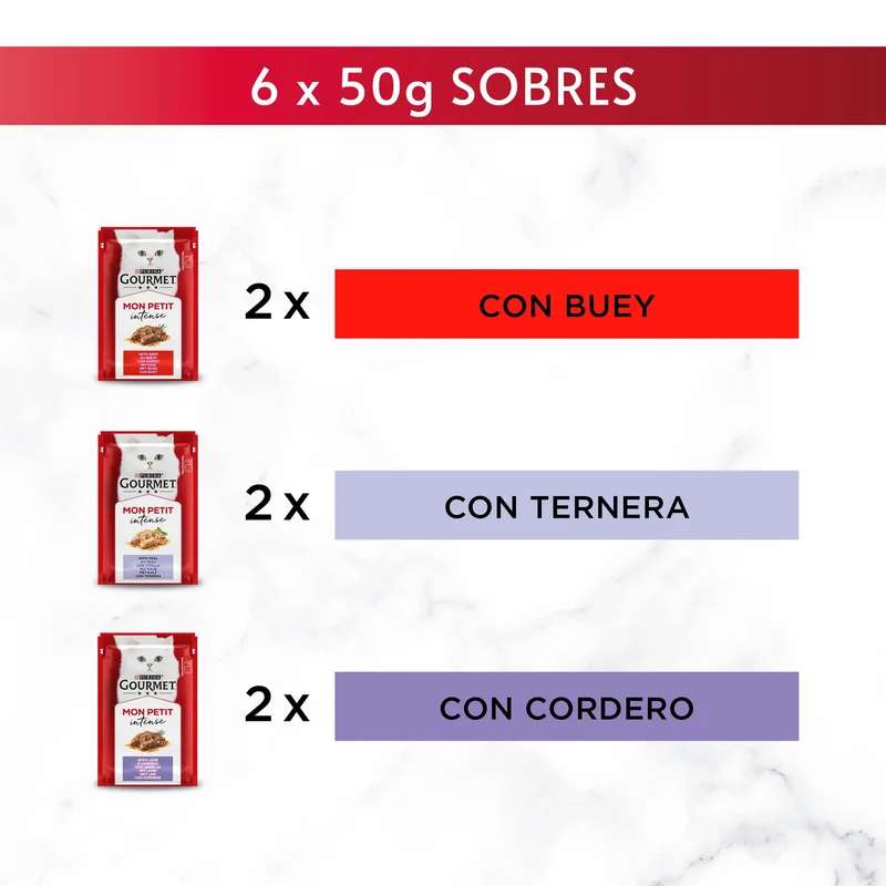 Gourmet Mon Petit Carnes Pack 6X50 g