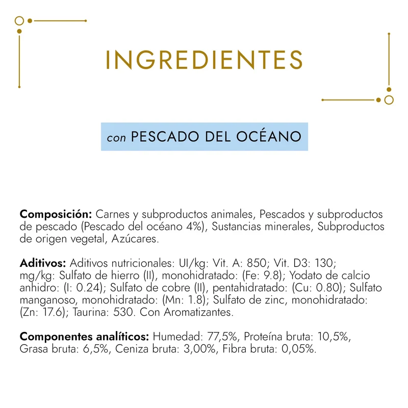 Gourmet Gold Mousse Pescado Oceánico Pack 8X85 g