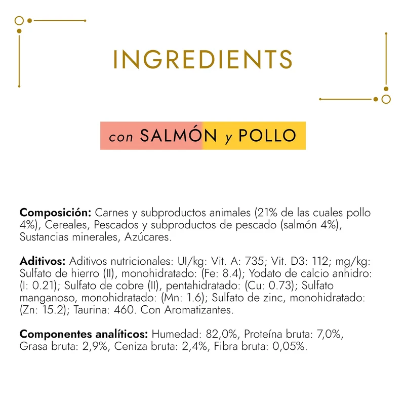 Gourmet Gold Bocaditos Salmón y Pollo 85 g