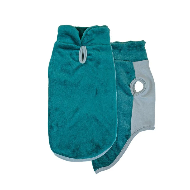 MI&DOG JERSEY POLAR PERROS BICOLOR TURQUESA