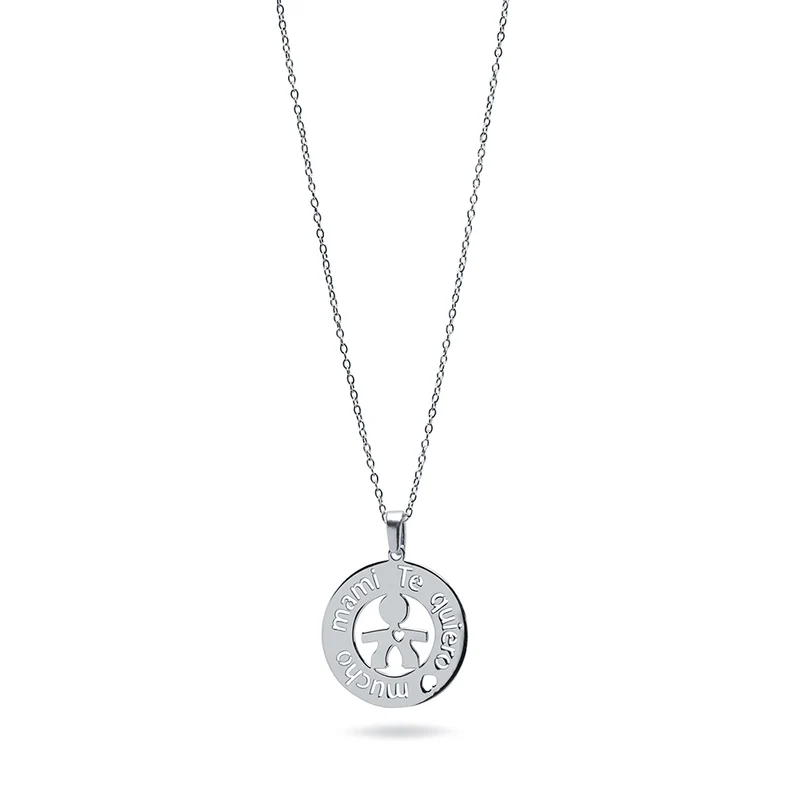 Collar Te quiero Mami Niño de Plata 925