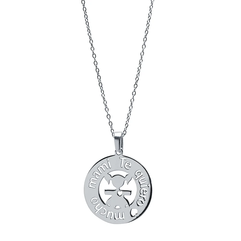 Collar Te Quiero Mami Niña de Plata 925 Personalizado