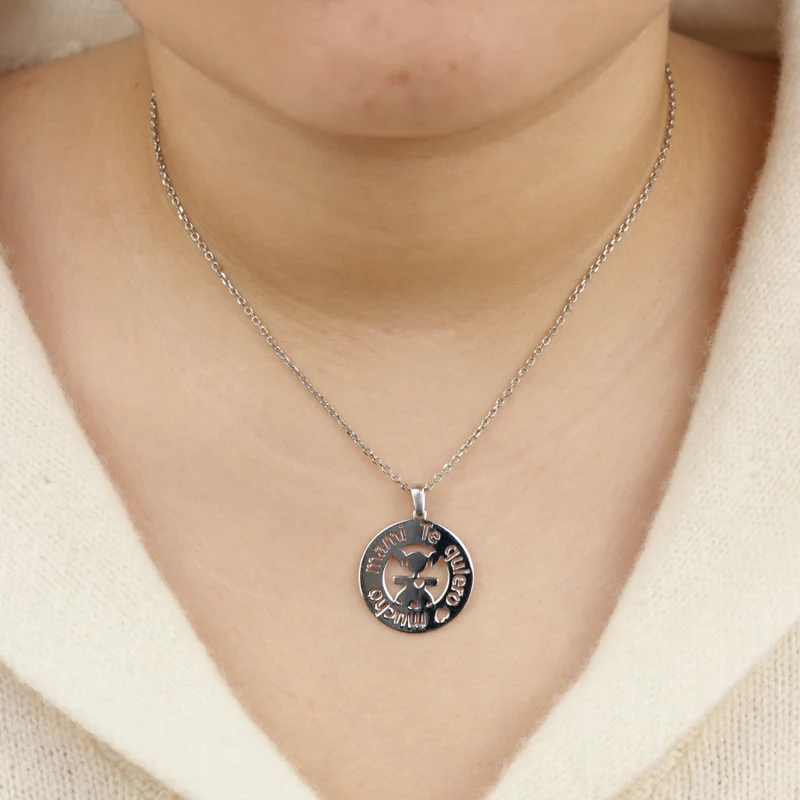 Collar Te Quiero Mami Niña de Plata 925 Personalizado
