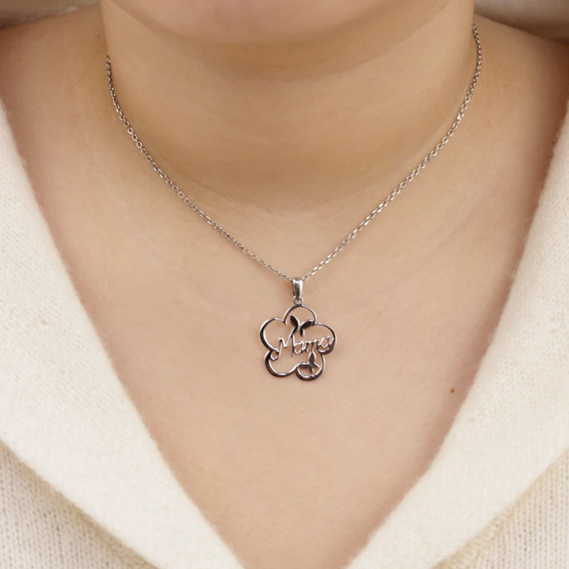 Collar Mamá Mariposas de Plata 925 Personalizado