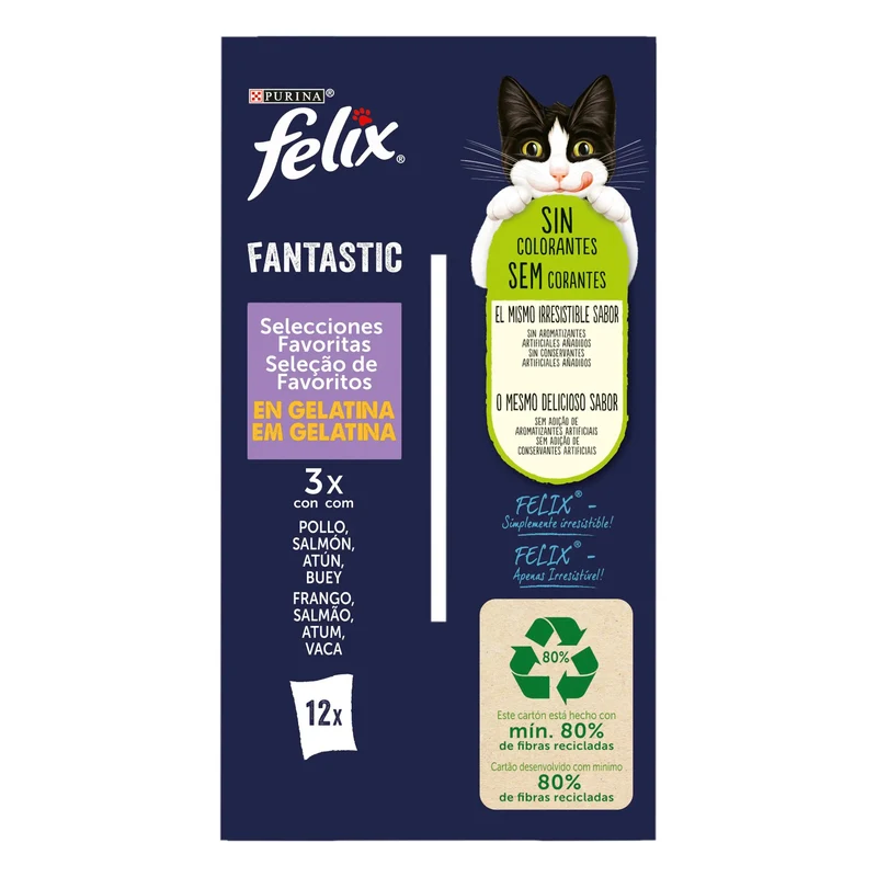 Felix Fantastic Surtido Gelatina Pack 12X85 g