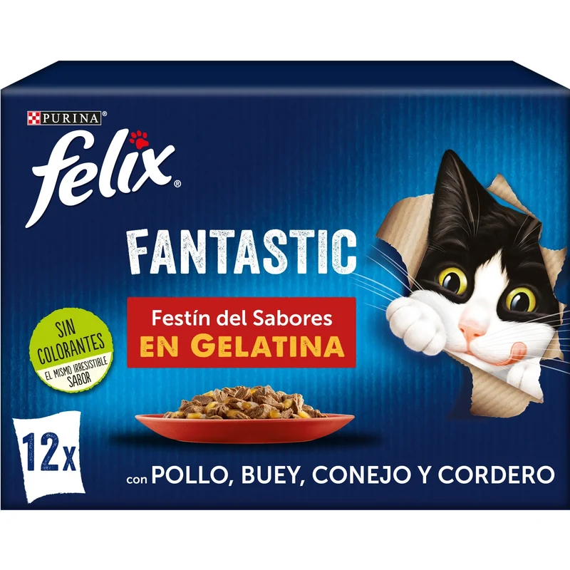 Felix Fantastic Carnes Gelatina Pack 12X85 g