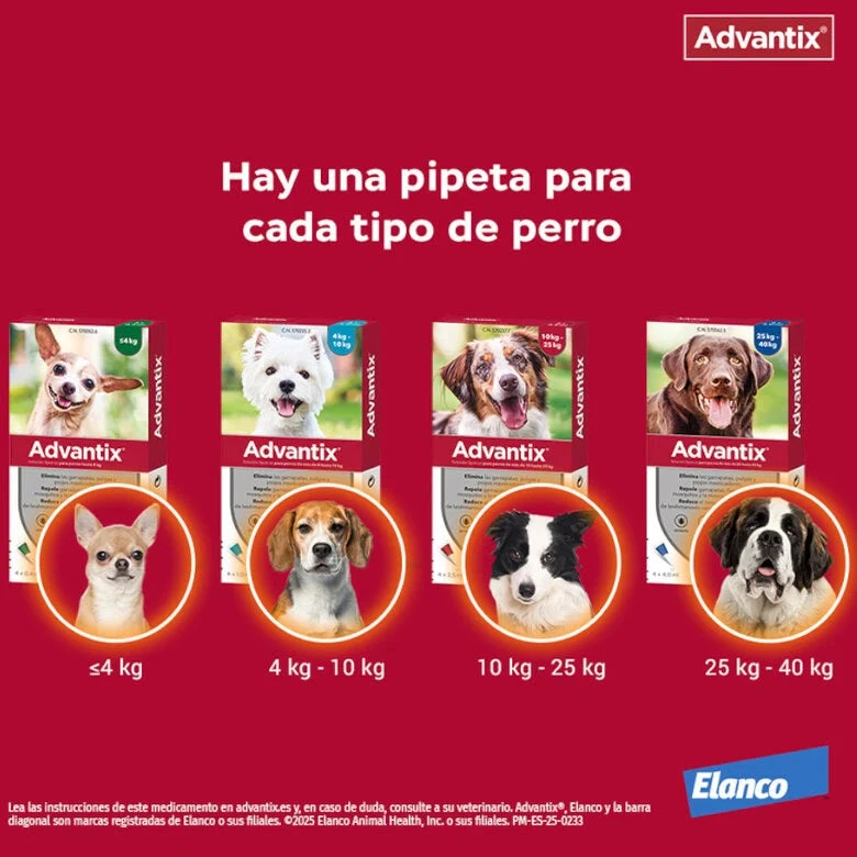 Advantix Pipetas Antiparasitarias 1 ud para Perros