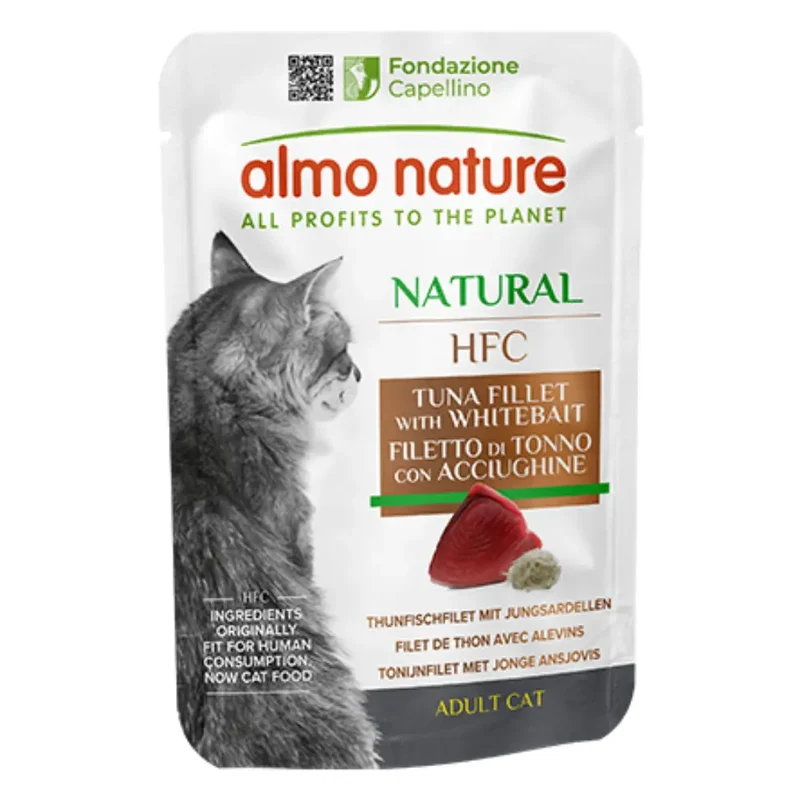 Almo Nature Cat Hfc Pouche Jelly 55 g Atún y Anchoas