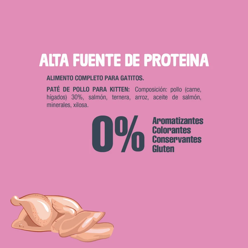 NUTRIPLUS GATOS COMIDA HUMEDA KITTEN POLLO 12x85 GR