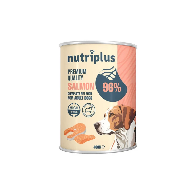 NUTRIPLUS PERROS COMIDA HUMEDA SALMÓN 6x400 GR
