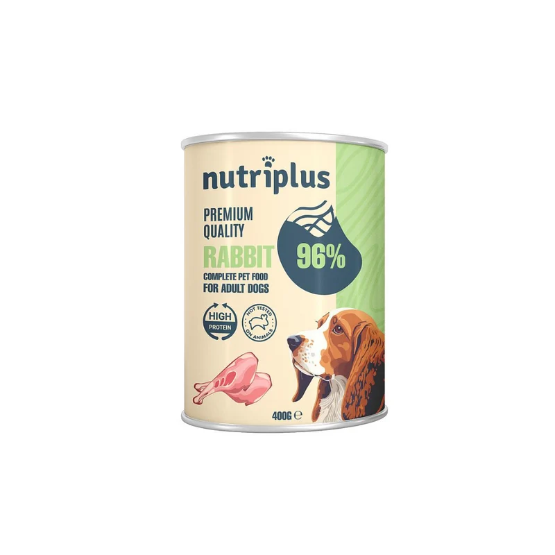 NUTRIPLUS PERROS COMIDA HUMEDA CONEJO 6x400 GR