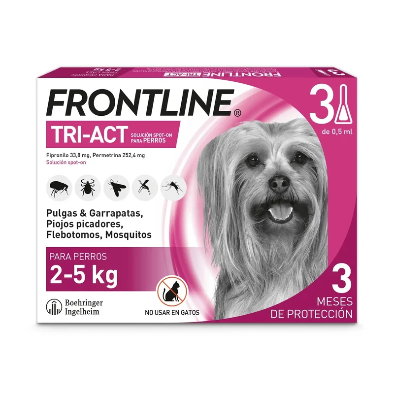 Frontline Tri-Act Pack 3 Pipetas Antiparasitarias para Perros